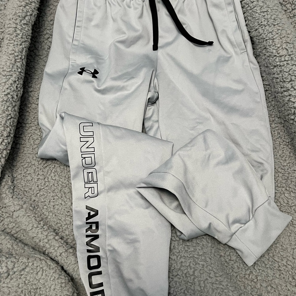 Under Armour Light Gray Sweatpants with Black Details